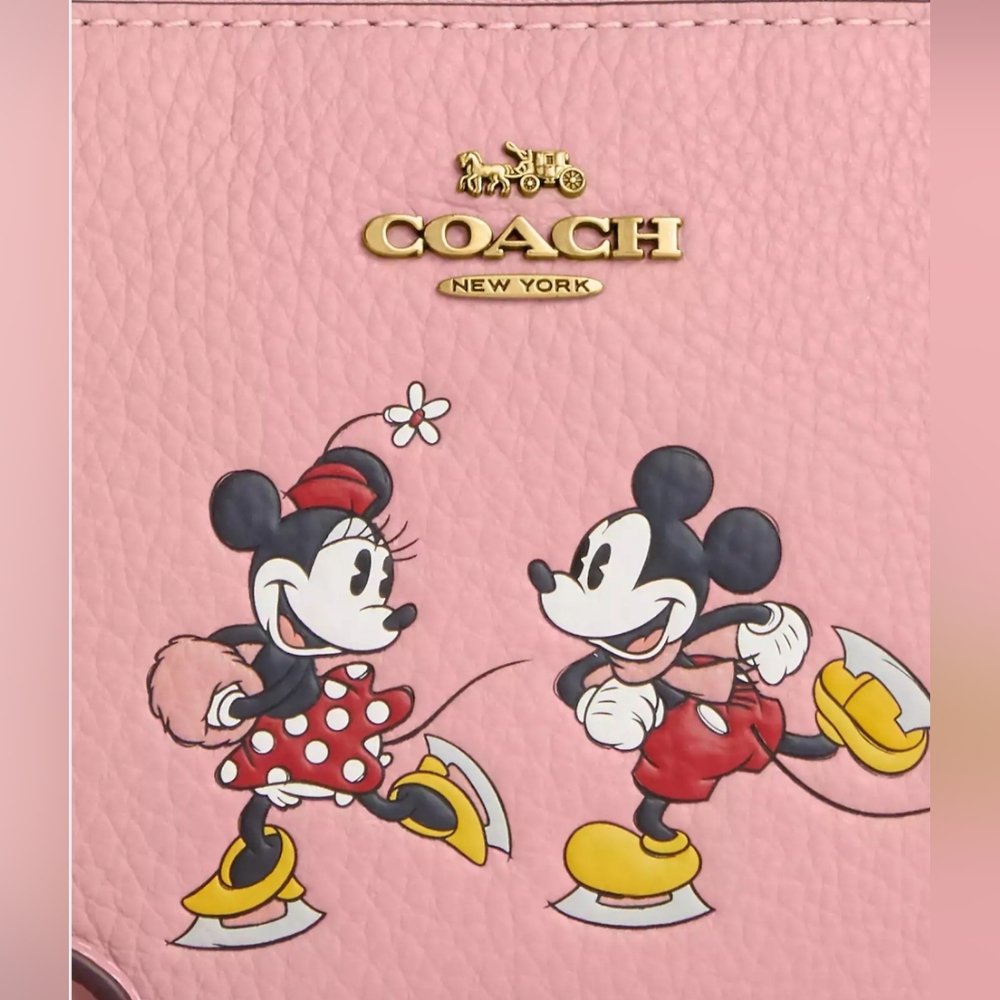 Disney X Coach Corner Zip Wristlet With Ice Skate Motif - Picture 3 of 7